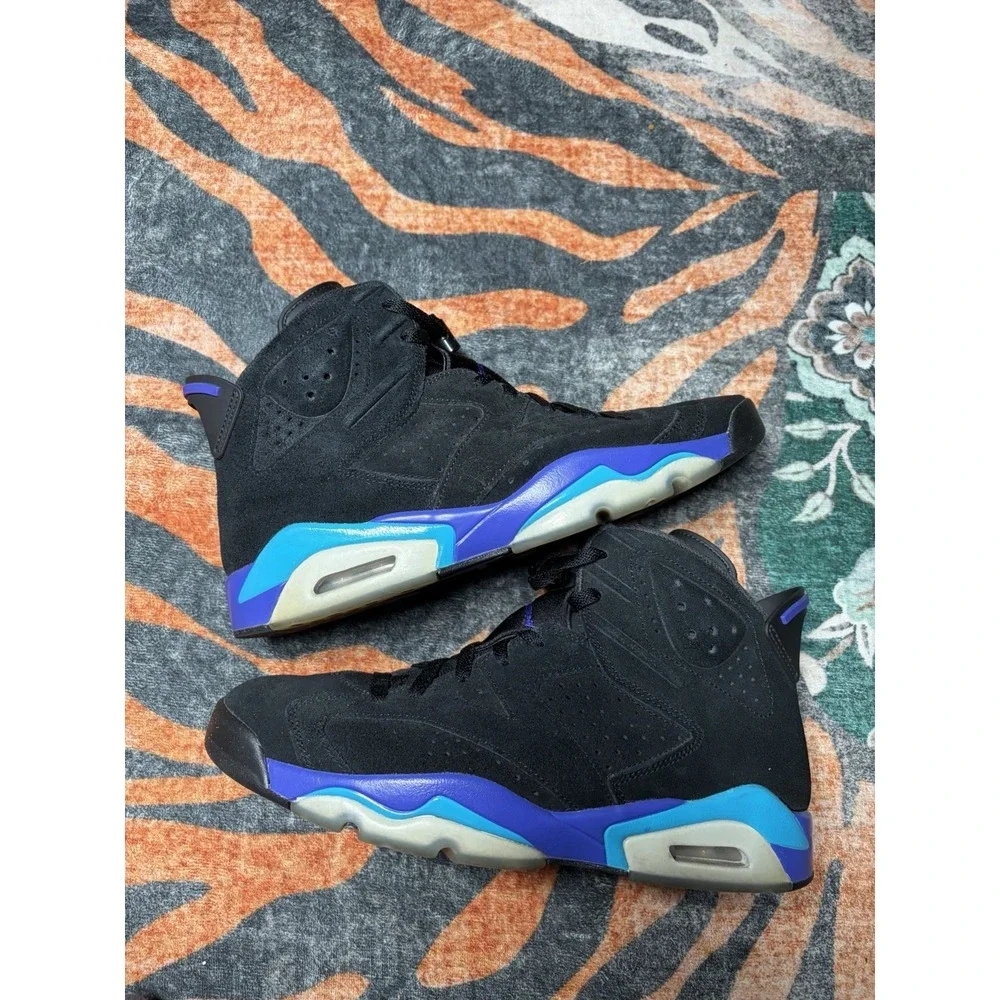 Size 10.5 - Air Jordan 6 Retro Aqua Black/Blue/Purple CT8529-004
